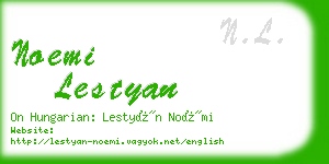 noemi lestyan business card